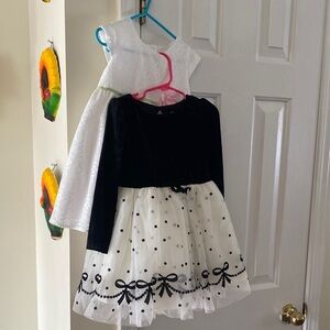 Zunie Black and White Polka Dot Kids Costume Dress BLACK IS NEW